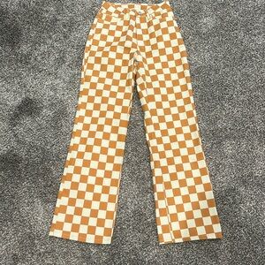 Checkered jeans size small